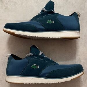 Men's Lacoste Sport Teal blue suede & nylon sneaker Style L.Ight 417 1 USA 10